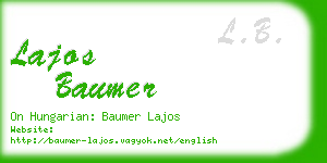 lajos baumer business card